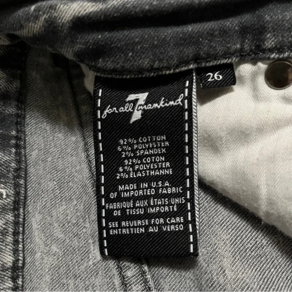 Women’s 7 for all Mankind Jeans, Midrise Ankle Skinny, Gray - Picture 5 of 11